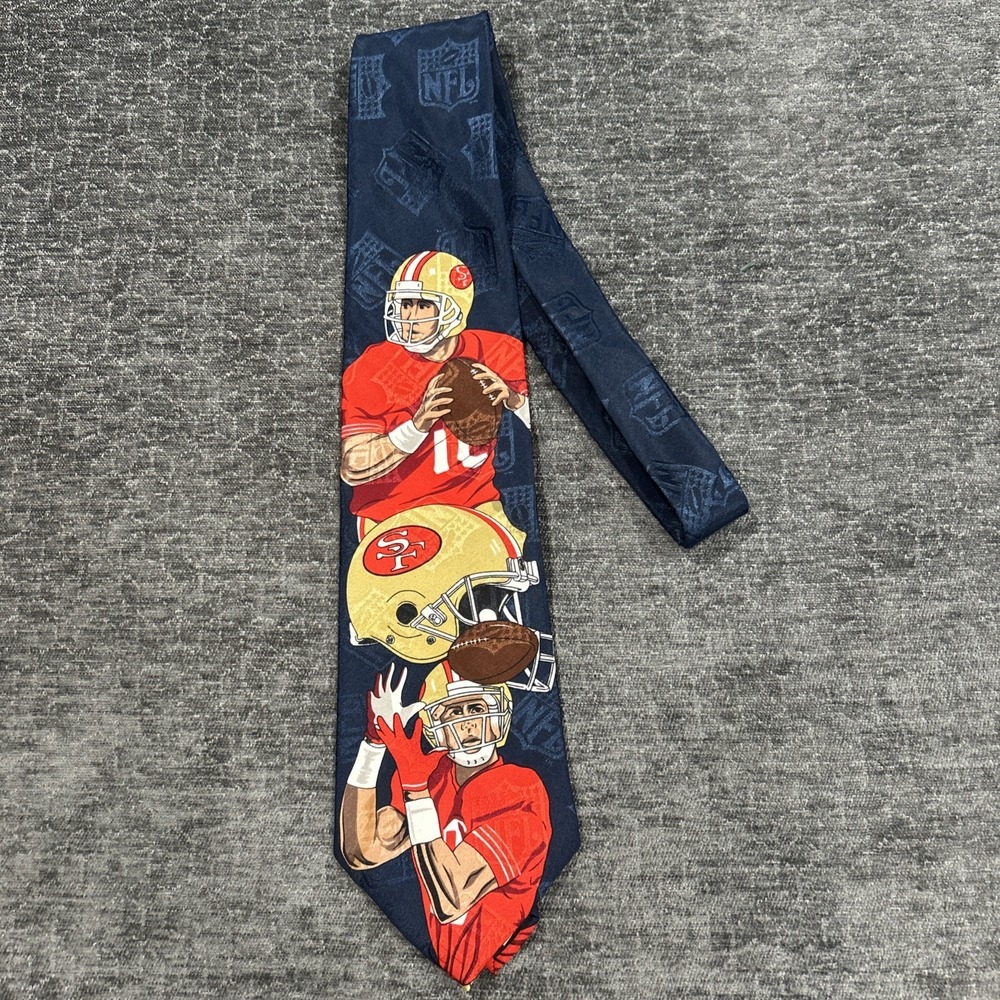 Vintage San Francisco 49ers NFL Necktie Player Graphic Nostalgia